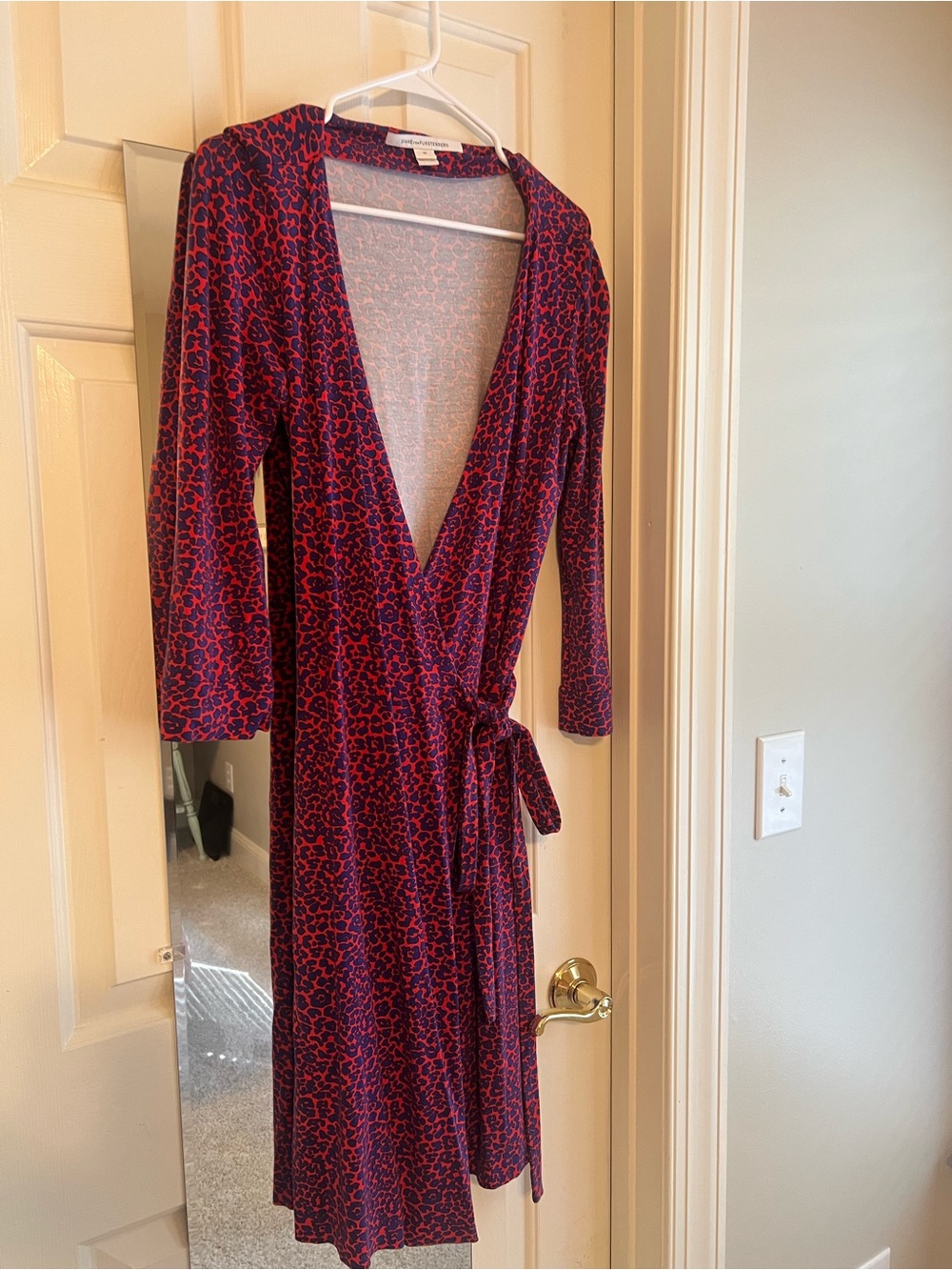 Wrap Dress - Purple & Pink Animal Print by DVF - has flaw